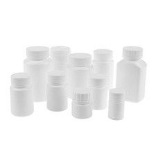 White Empty Plastic Capsule Pill Bottle Medicine Container Vitamin 20ml-200m _wa
