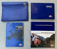 NISSAN PRIMERA OWNERS HANDBOOK MANUAL & WALLET SET 1999 - 2002 1999 PRINT