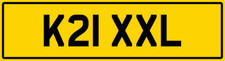 BIG XL NUMBER PLATE K21 XXL