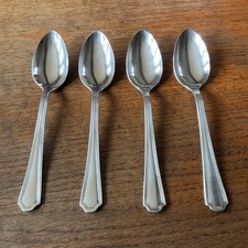 4 Vintage Oneida Silversmiths Silver Plated Seneca Pattern Teaspoons 12.75cm 