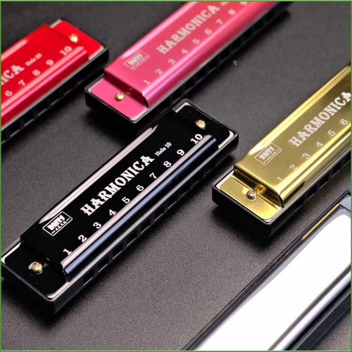 New silver swan harmonica - silver,