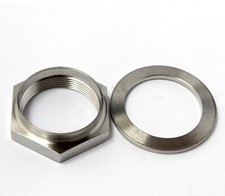 VFR400 Honda TITANIUM replica of rear wheel nut + Ti Spring washer. VFR750R RC30