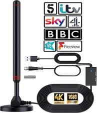 TV Aerial -2024 New upgrade -High Gain Indoor TV Aerial HD Portable Indoor/Outdo