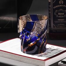 Hand Cut Blue Flame Edo Kiriko