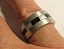 STERLING SILVER 10MM WIDE MATT