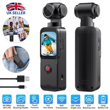 5K HD Pocket Action Camera 270° Rotation Vlog Camera Handheld Sports Cam w/ Mic