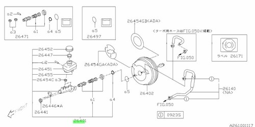 Master cylinder assembly - assembly, for