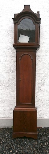Oak longcase clock case - clock, c1740