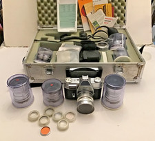 Kodak Retina Reflex Bundle, Camera w/lens, 6 additional cased lens’, extras case