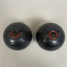 Set of 2 Almark Clubmaster Lawn Bowls Size OH | Black | Indoor/Outdoor Bowling