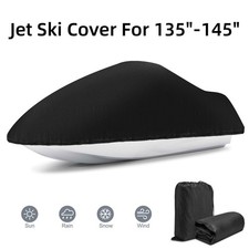 Jet Ski Cover Trailerable Waterproof 135''-145'' Black for Kawasaki ULTRA 310X