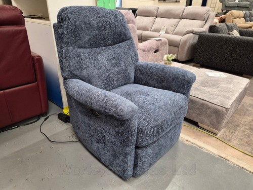 Lille blue fabric - blue, power