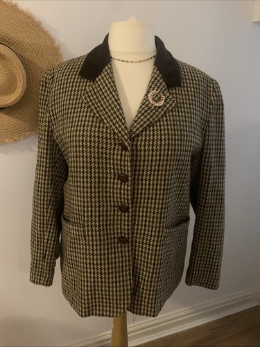 Vintage bhs olive herringbone - olive,