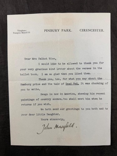 Tls from john masefield - tls, to