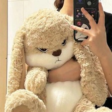 Angry Rabbit Plush Toy Stuffed Animal Soft Cuddly Cute Bunny Doll Plushie Gift