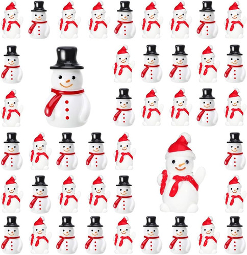Pcs mini snowman figurines - pcs,