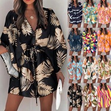 Women V Neck Sexy Boho Floral