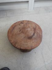 old  HEAVY TACTILE very low STOOL  PLINTH  Naive carved  Indian  eThnographic