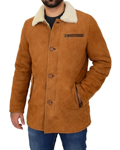Mens real sheepskin jacket - real,