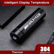 Mercedes Benz Portable Smart Thermos Bottle Temperature Display Cup For Travel