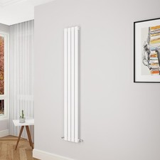 Oval Column Radiator Vertical  Central Heating Rad 1600x236mm Single White