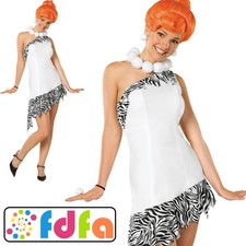 Rubies Official Deluxe Wilma Flintstone Cavewoman Ladies Fancy Dress Costume New