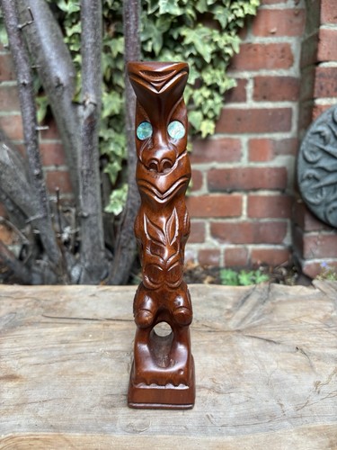 Vintage maori carved wooden - vintage,