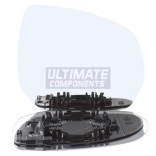 Wing Mirror Glass Citroen C3 Picasso 2009-> Chrome Convex Heated Drivers Side