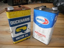 VINTAGE '1 GALLON' MOTOR OIL CANS- MURCO SAE30 & DUCKHAMS Q (DISPLAY/SHOW/CAVE
