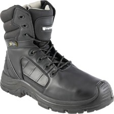 Unisex Metal-free Composite Toe Safety Boots Leather Upper Water-Resistant
