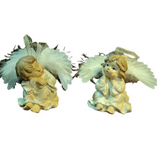 Pair angels christmas figurine - pair,