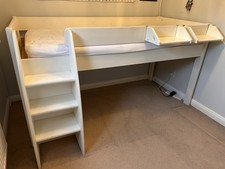 Stompa Mid Sleeper Single Cabin Bunk Bed White