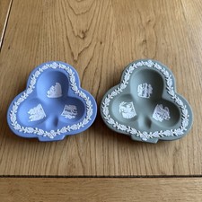 2 x Wedgwood Jasperware Sage
