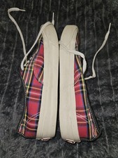 Red Plaid Vans Size 5.5 Uk
