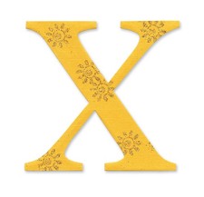 Sassy serif letter - x, sizzix