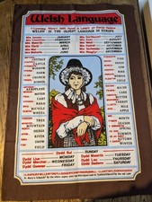 Vintage Tea Towel Welsh Language