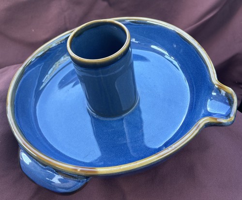 Clay glazed cobalt - glazed, blue