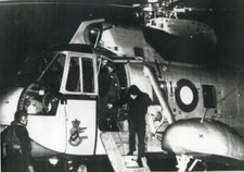 North Sea accident on an oil rig helicopter rescue old Photo 1972