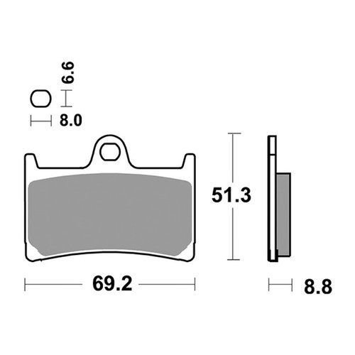 Front brake pads - front, racing