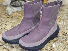 Size 8.5 - THE NORTH FACE Women's HALSEIGH Knit Waterproof Snow Boots Purple