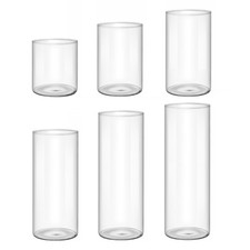 Clear glass vase - glass,