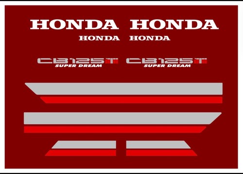 Honda cb125t decals silver - cb125t, (silver