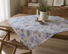 Vintage Blue Toile Tablecloth