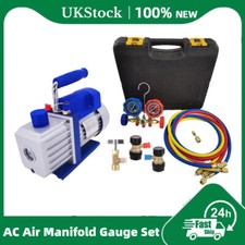 3.5CFM 1/3HP Vacuum Pump HVAC Refrigeration R134A Adapter Pressure Gauge A/C