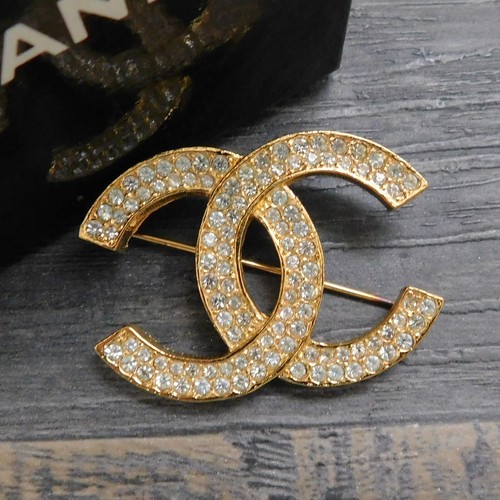 Chanel gold plated logos - gold,