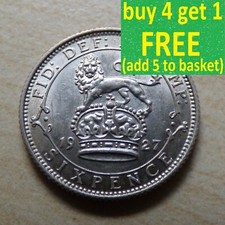 George V Sixpence 6D Silver