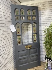 # Deposit Taken # ORNATE VICTORIAN DOOR - ANTIQUE RECLAIMED -  Leaded Glass