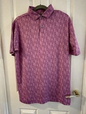 Men’s Medium Footjoy Orchid Drink Glass Polo Shirt