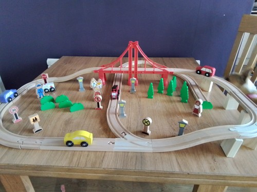 Wooden track road way - way,, with