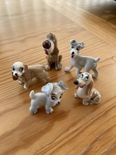 Lot of Five Vintage Disney Lady and the Tramp Wade Whimsies Figurines